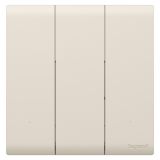 羅格朗智能家居 綺蘊(yùn)BLE IOT 奶油白 三位智能開(kāi)關(guān)