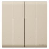 羅格朗智能家居 簡(jiǎn)悅BLE IOT 粉鉑金 四位零火場(chǎng)景開關(guān)