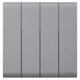 羅格朗智能家居 簡(jiǎn)悅BLE IOT 深砂銀 四位零火場(chǎng)景開關(guān)