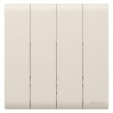 羅格朗智能家居 綺蘊(yùn)BLE IOT 奶油白 四位零火場(chǎng)景開(kāi)關(guān)