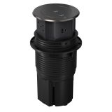 延長線插座（電動升降插座,3位五孔+USB充電A+C,帶無線充,黑色）